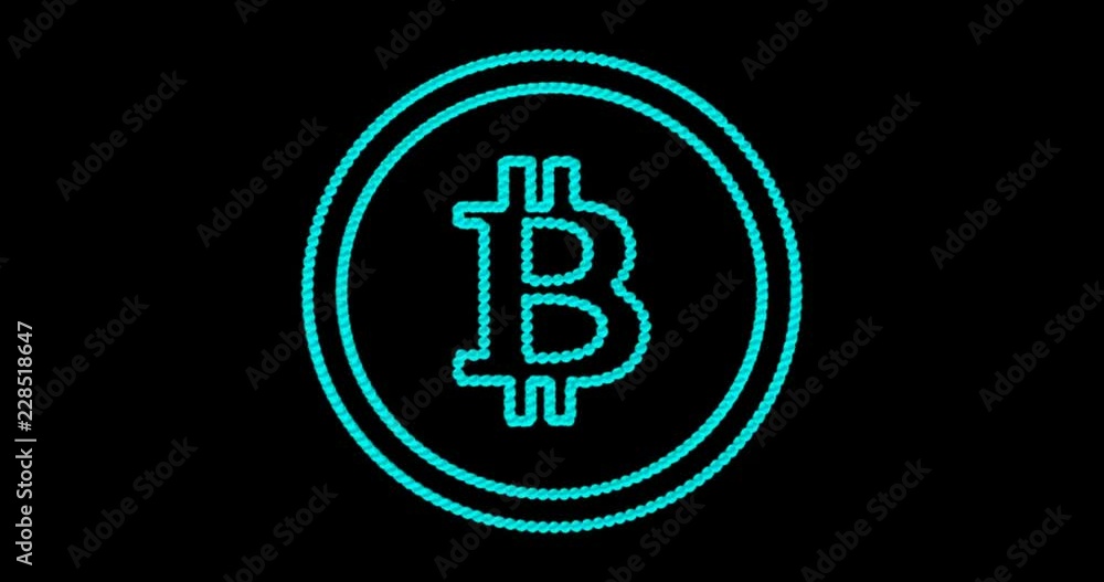 Animation of appearance and disappearance of the bitcoin symbol Animation of appearance and disappearance of the bitcoin symbol