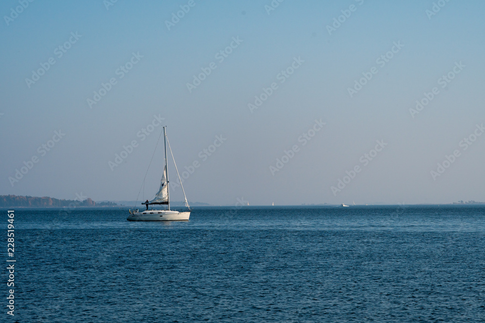 sailboat close to shore