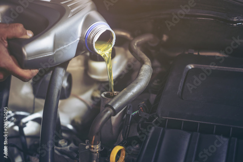 Change the Oil , close up selective focus