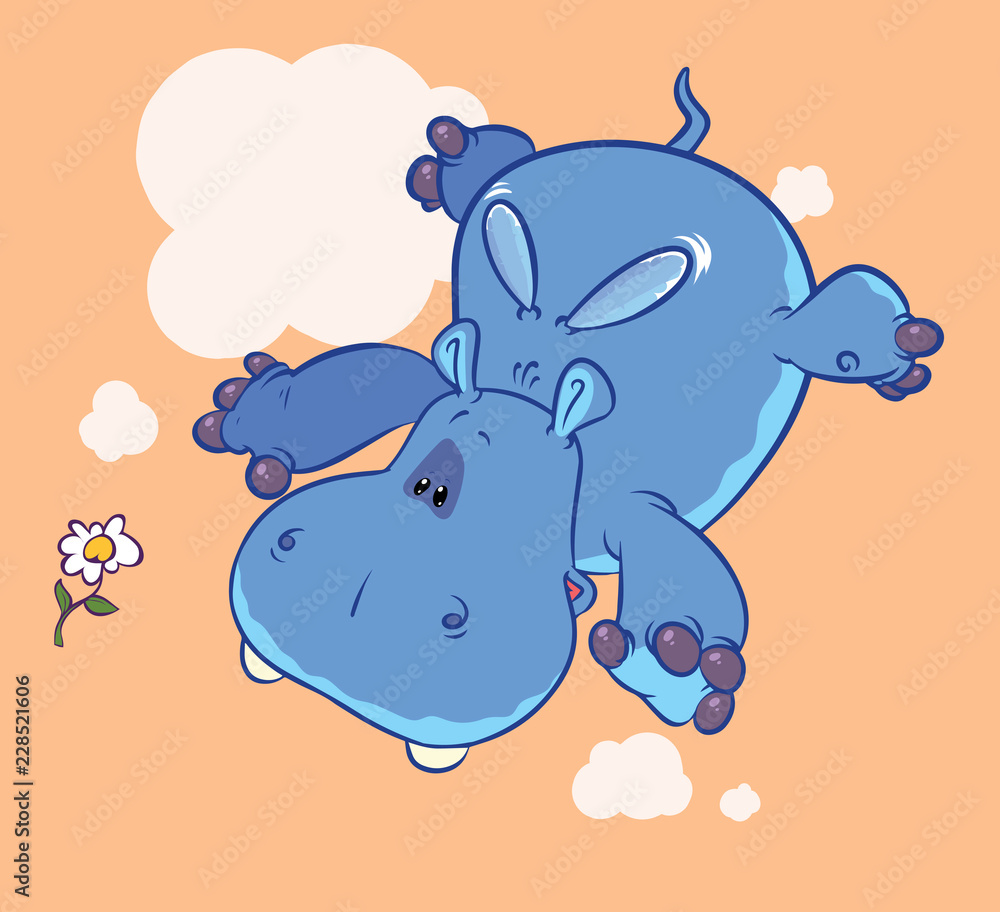 Obraz premium Flying Blue Elephant