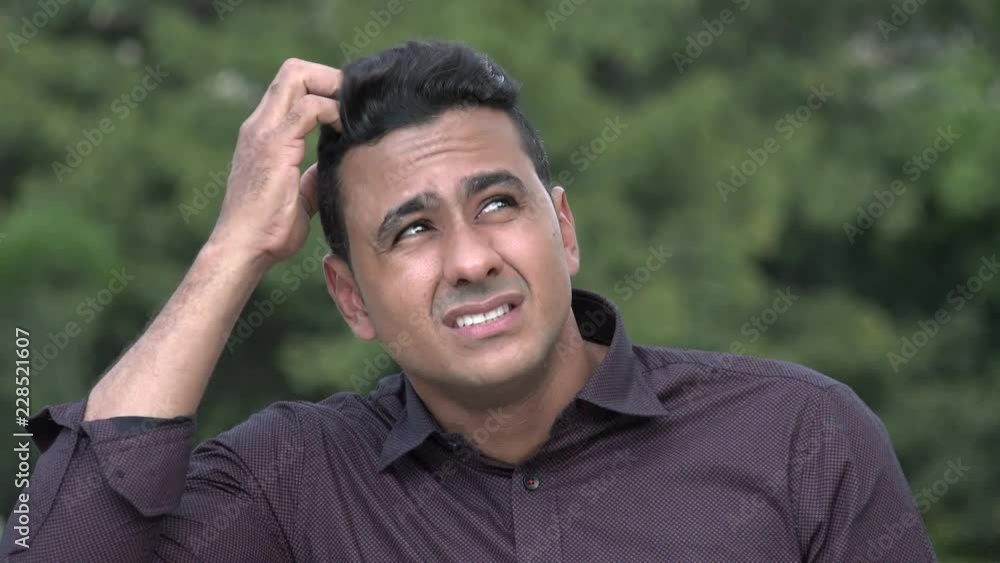 Confused Handsome Hispanic Man Confused Handsome Hispanic Man