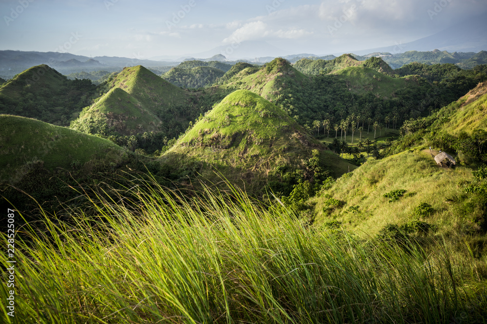 Chocolate Hills in the Bohol province of the Philippines. Famous