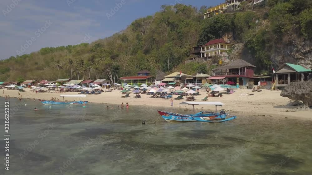 Aerial of Suluban Beach in Bali, Indonesia Aerial of Suluban Beach in Bali, Indonesia
