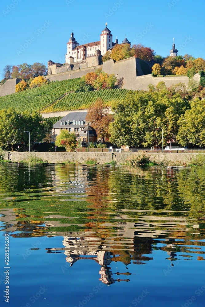 Fototapeta premium Würzburg, Main, Festung Marienberg