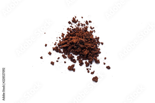 Coffee powder isolated on white background