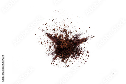 Coffee powder isolated on white background