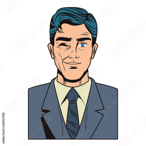 Pop art businessman