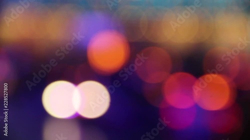 colored lights out of focus