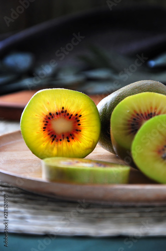 Close up Details of Red Kiwifruit