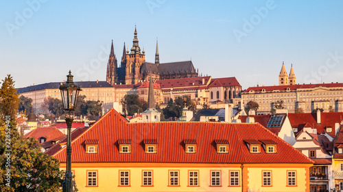 Prague Castle at sunrise time, Prague, Czech Republic. © pyty