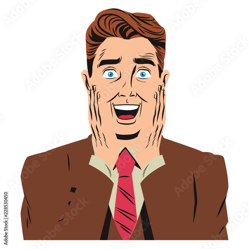 Pop art businessman