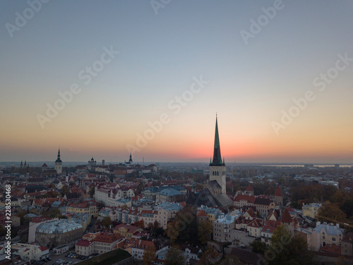 Aerial of city Tallinn, Estonia