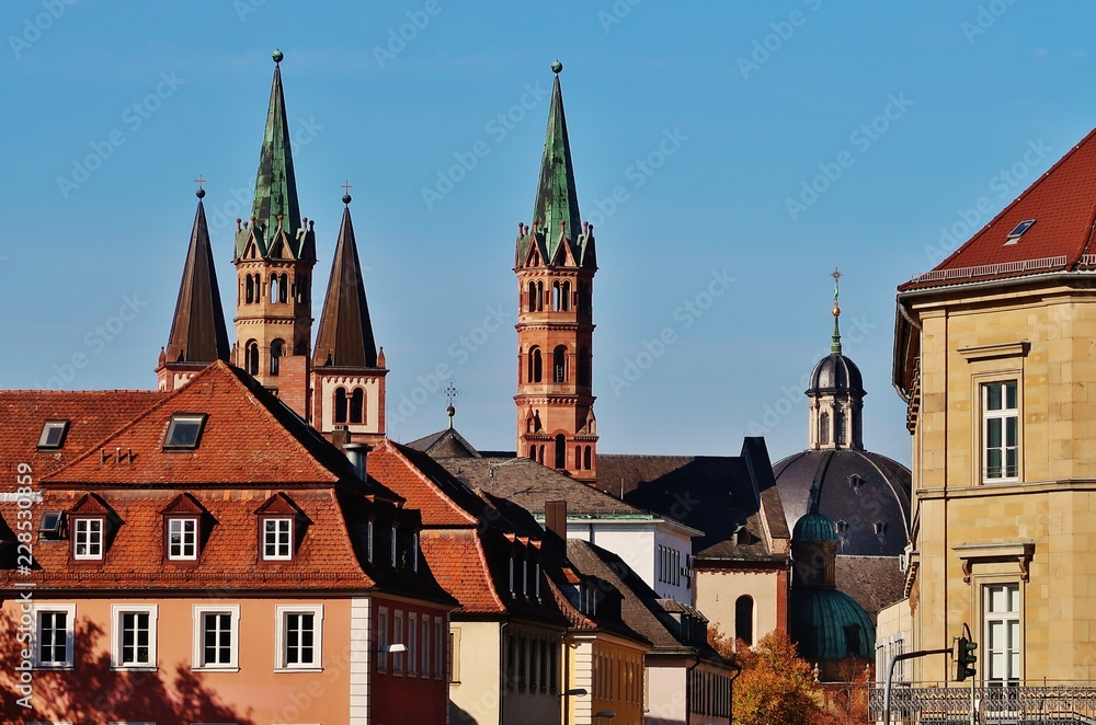 Würzburg, Altstadt mit Dom