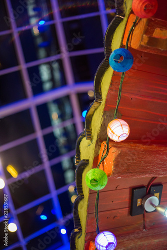 Colourful oriental fairy lights