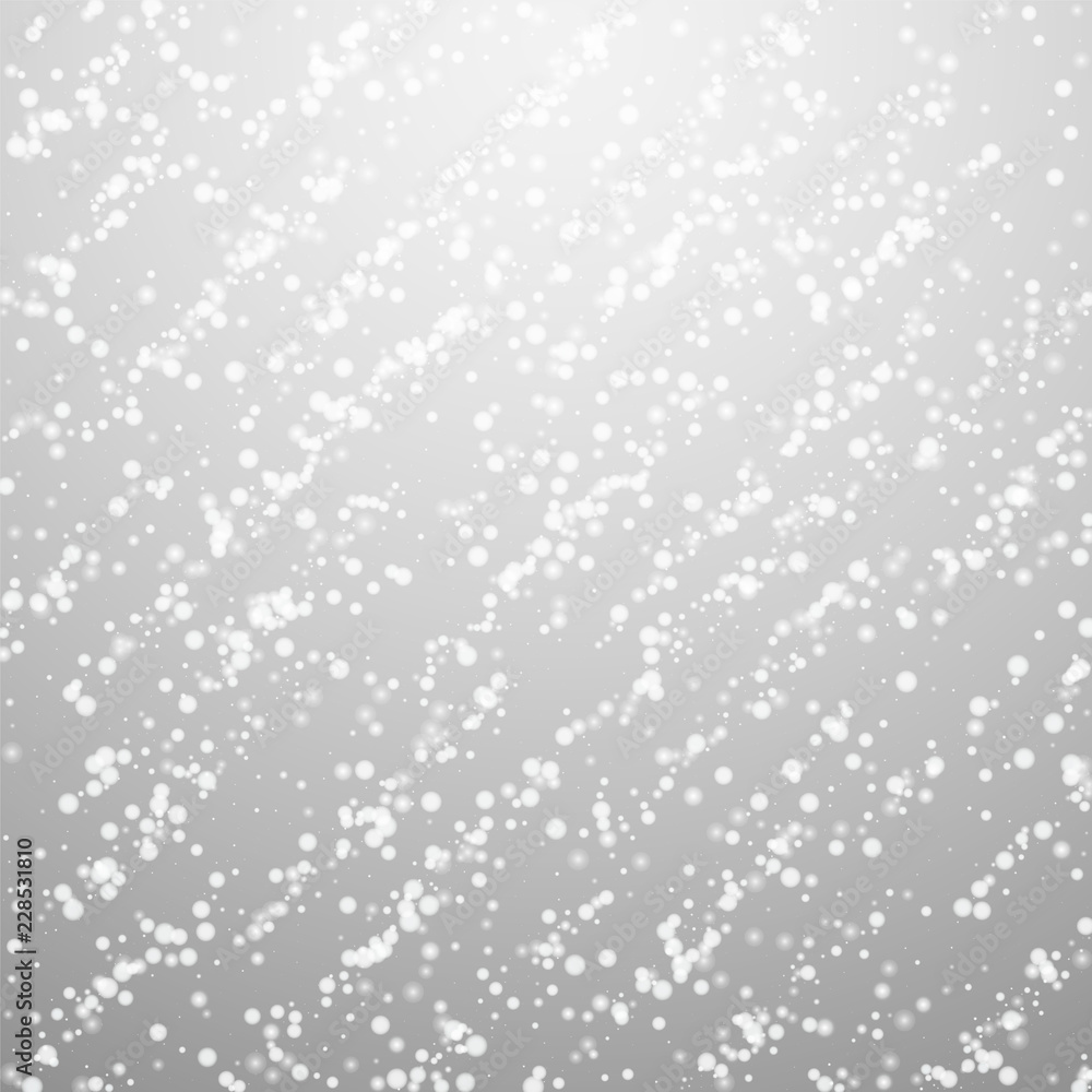 Amazing falling snow Christmas background. Subtle 