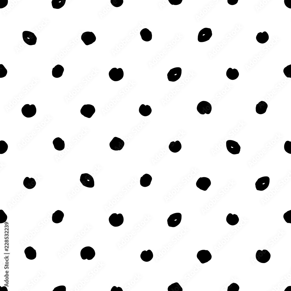 Abstract round brush strokes vector seamless pattern. Monochrome minimalistic graphic element. Black blobs isolated on white. Abstract round brush strokes vector seamless pattern. Monochrome minimalistic graphic element. Black blobs isolated on white.