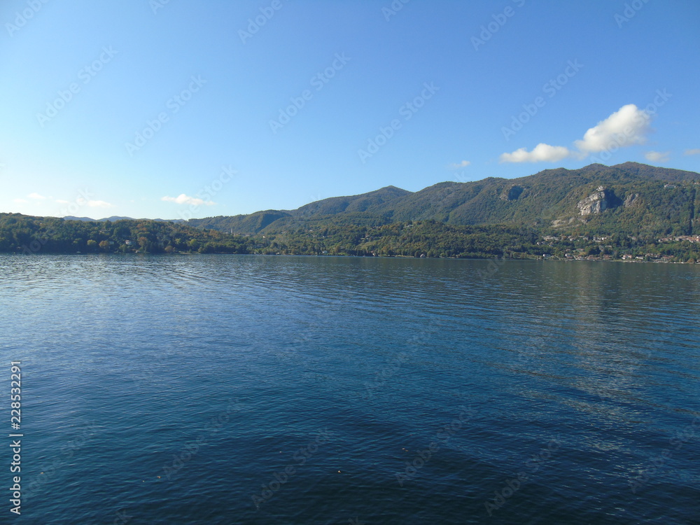 Amazing trip in Piemonte with an incredible view to the lake D'orta in autumn days and a caption of some old part of the countryside