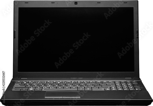 Wallpaper Mural Black Laptop Computer - Isolated Torontodigital.ca