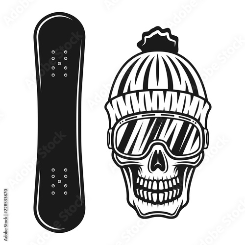 Snowboarding vector objects or design elements