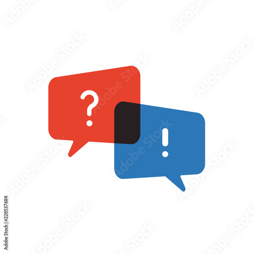 Free Download Vector question and answer speech bubbles. - GFXLoad