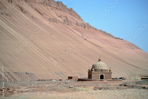 Desert at Flaming mountains by Turpan, Xinjiang, China photo