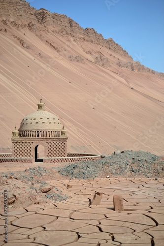 Desert at Flaming mountains by Turpan, Xinjiang, China