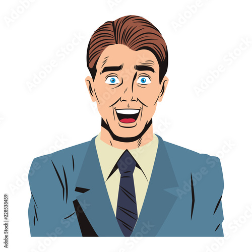 Pop art businessman