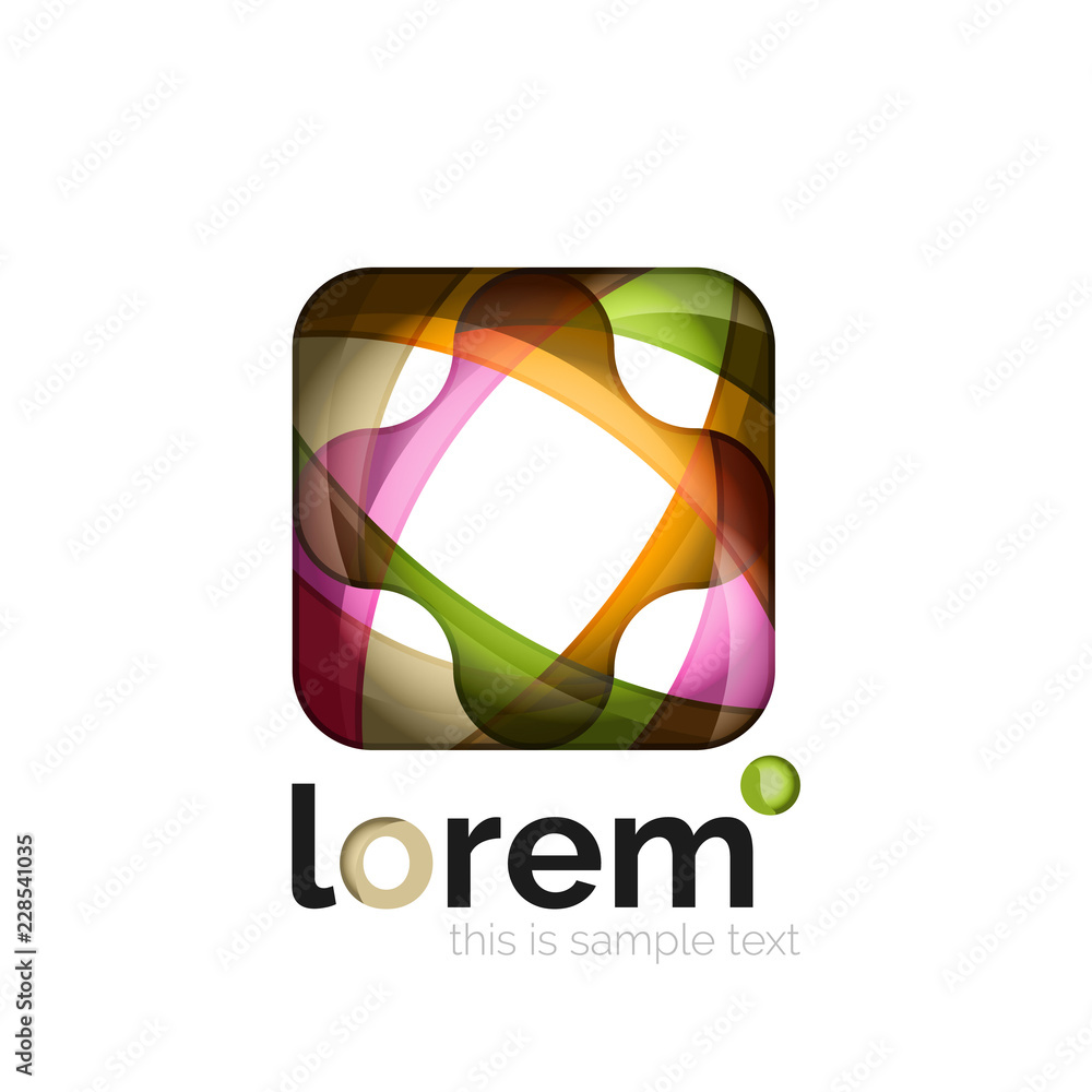 Abstract geometric logo created with overlapping smooth shapes Abstract geometric logo created with overlapping smooth shapes