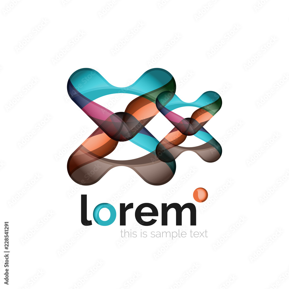Geometric convergence vector business icon Geometric convergence vector business icon