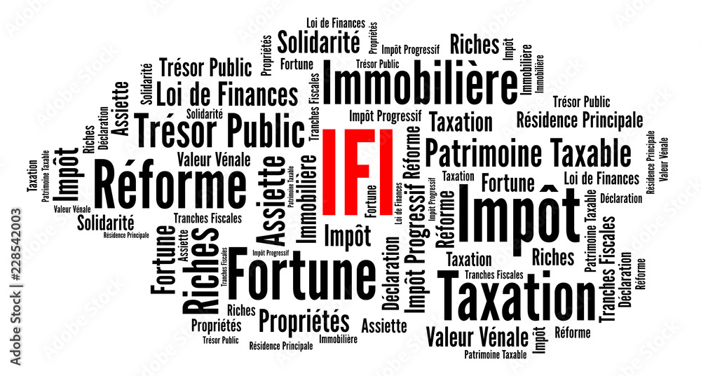 IFI, impôt sur la fortune immobilière nuage de mots IFI, impôt sur la fortune immobilière nuage de mots