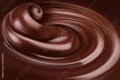 Chocolate background. 3d realistic vector