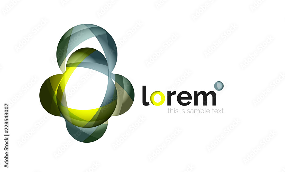 Abstract geometric logo design, overlapping shapes Abstract geometric logo design, overlapping shapes