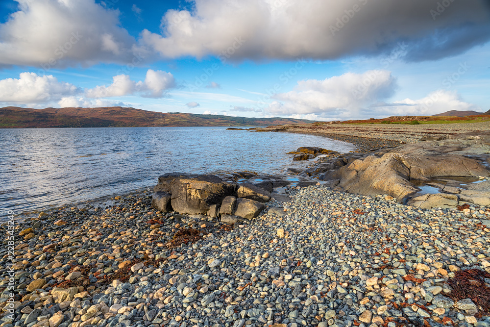 The beach at Dhiseig on the Isle of Mull