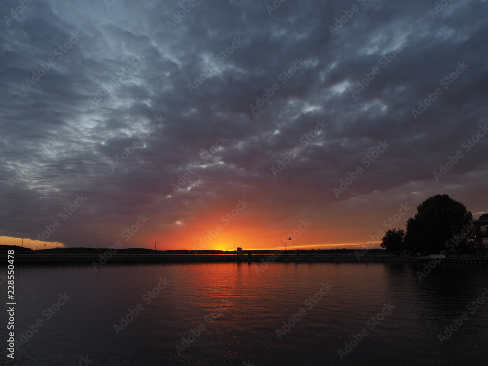 Sunset above the water Sunset above the water