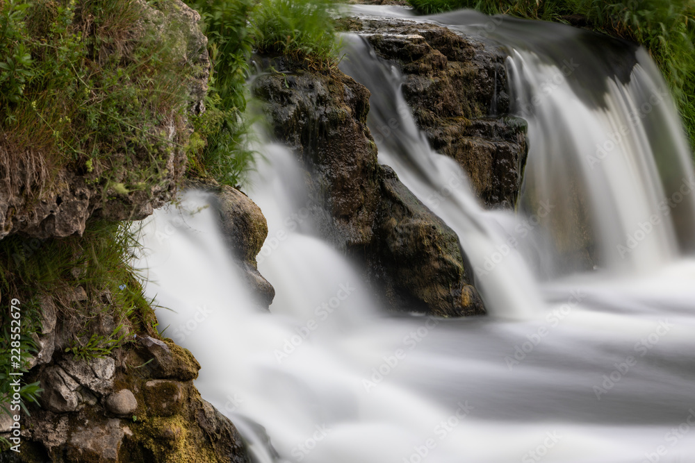 Naklejka premium A slow exposure of a waterfall