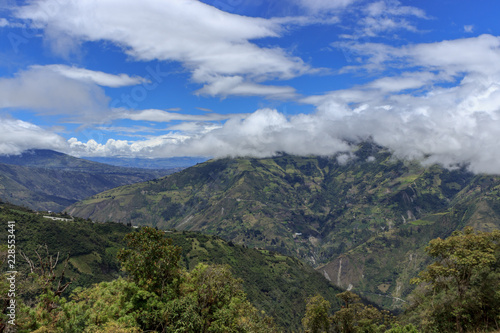panoramic view of the andes in ecuador