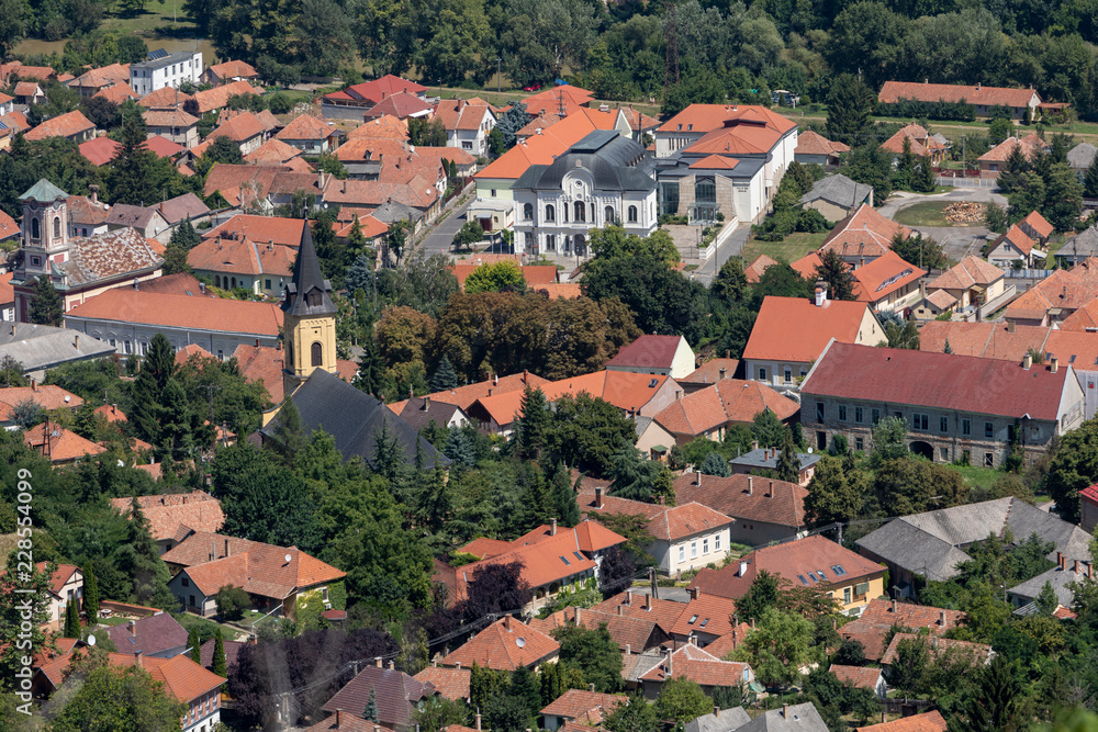 A view from the Tokaj hill of city Tokaj