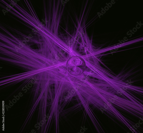 Purple fractal pattern background. Fantasy fractal texture. Digital art. 3D rendering. Computer generated image.