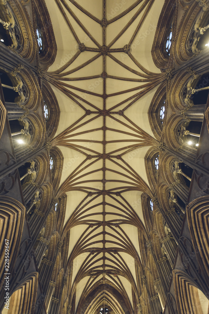 Interiors of Lichfield Cathedral - Nave Ceiling Interiors of Lichfield Cathedral - Nave Ceiling