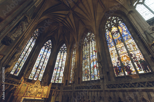 Interiors of Lichfield Cathedral - Lady Chapel Stained Glass South Side