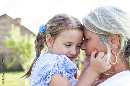 Grandmother and granddaughter