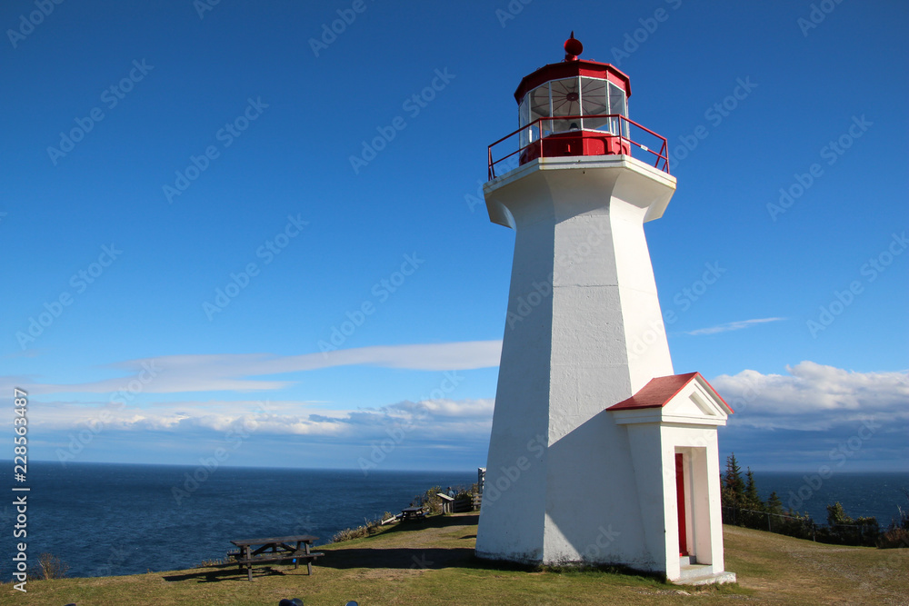 Lighthouse in the Forillon National Park, Gaspésie, Canada