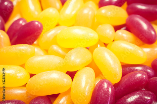 Colorful children's candy. Multivitamins close up.