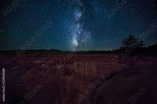 Night Sky Horizon at Bryce Canyon