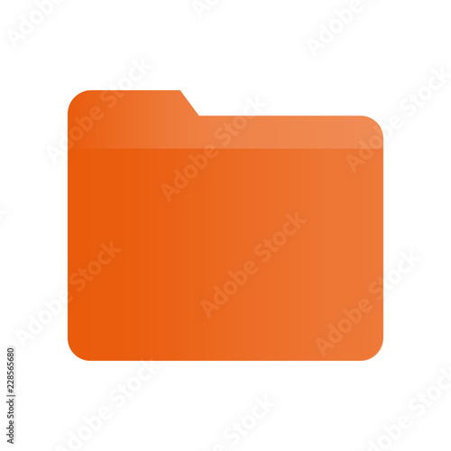Ordner, Aktenordner - Icon, Piktogramm, grafisches Element - orange