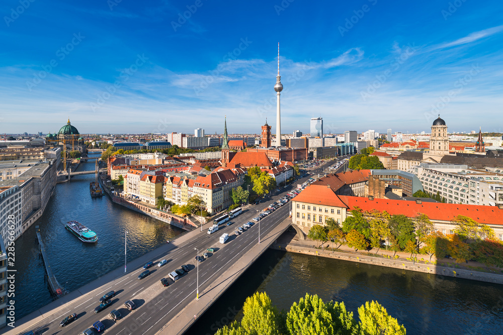 Naklejka premium Skyline Berlin, Niemcy
