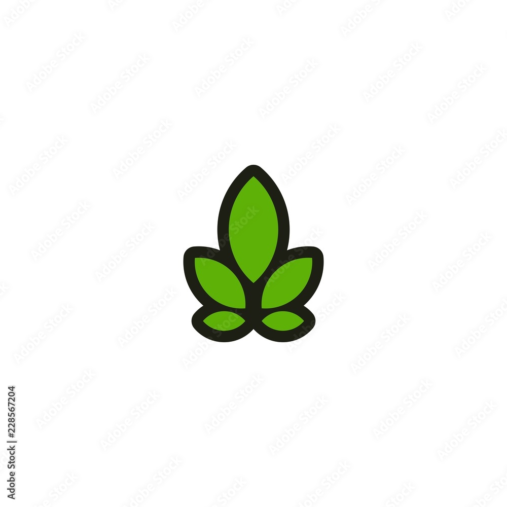 Leaf Nature Abstract Friendly Ecology Icon Logo Design Template Element Vector