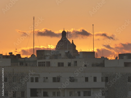 Valletta beim Sonnenaufgang