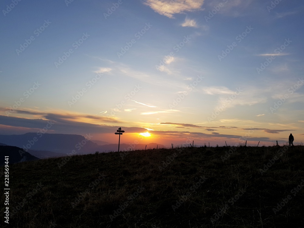 Coucher de soleil sur le Semnoz 