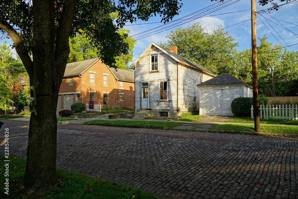 Wohnhäuser im German Village, Columbus, Ohio
